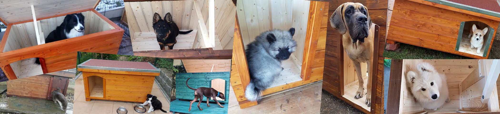 Isolierte Hundehütten aus Massivholz